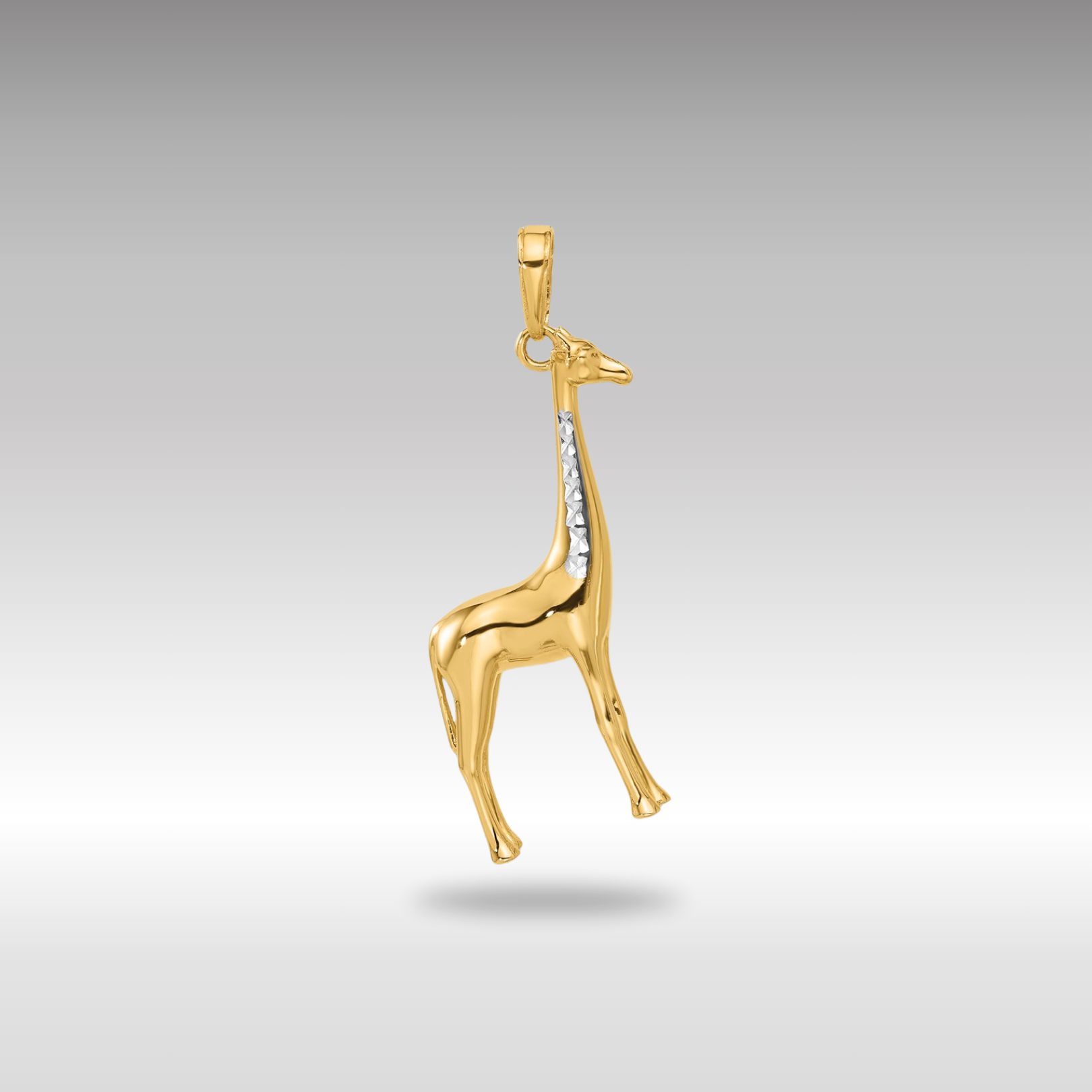 3D Diamond Cut Gold Giraffe Pendant Necklace - Model C4906 | Elegant Animal Jewelry for Women, Perfect Gift for Birthday, Anniversary & Special Occasions