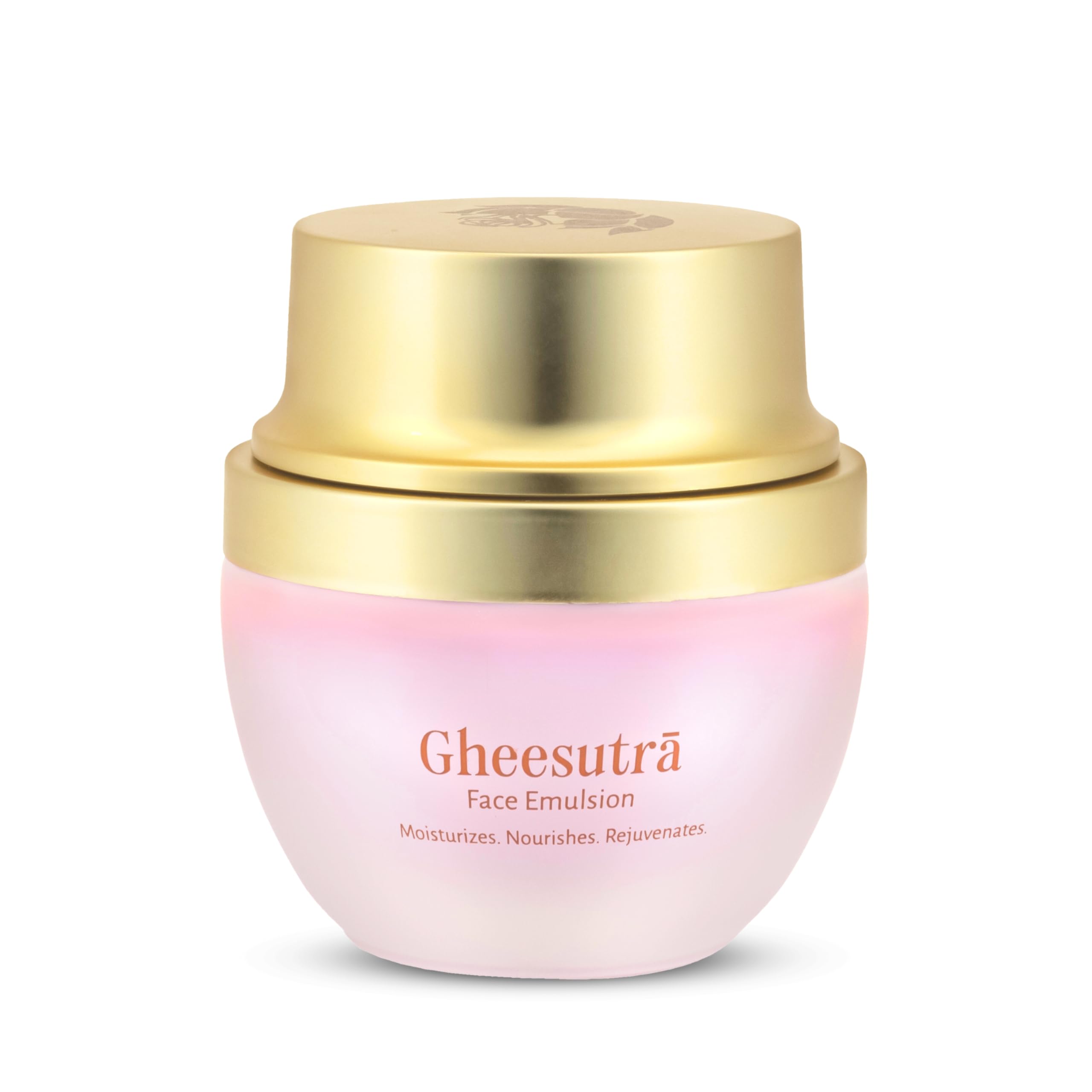 Shankara Gheesutra Face Emulsion with 100X Washed A2 Ghee, Hibiscus & Vitamin C - Ayurvedic Daily Facial Moisturizer for Skin Firming, Toning & Hydration - Natural Skincare for All Skin Types - Perfect for Morning & Night Routine, Dry Skin Relief & Anti-Aging Care