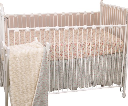 Cotton Tale Designs 3-Piece Crib Bedding Set - Tea Party Theme | Soft Baby Nursery Bedding for Girls | Perfect for Nursery Decor, Baby Showers & Newborn Gifts