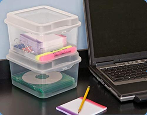 Sterilite Large and Small FlipTop Latching Storage Boxes - 6 Pack & 12 Pack for Office, Home Organization | Perfect for Closet, Garage, and Kids' Toy Storage