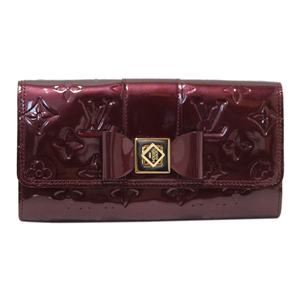 Authentic Louis Vuitton Fauviste Vernis Noeud Bow Flap Long Wallet Clutch for Women | Luxury Designer Crossbody Bag | Perfect for Parties, Weddings & Evening Events