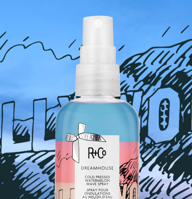 R+Co Dreamhouse Cold Pressed Watermelon Wave Spray for Beachy Waves - Hydrating & Lightweight Hair Styling for Summer & Vacation Looks