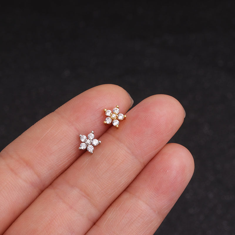 16G Surgical Steel Conch Stud Earrings, Helix Stud Earrings - Hypoallergenic Body Jewelry for Cartilage Piercing | Perfect for Everyday Wear & Special Occasions