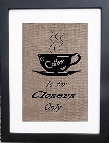 Rustic Coffee Mug - Burlap Print for Home & Office Decor