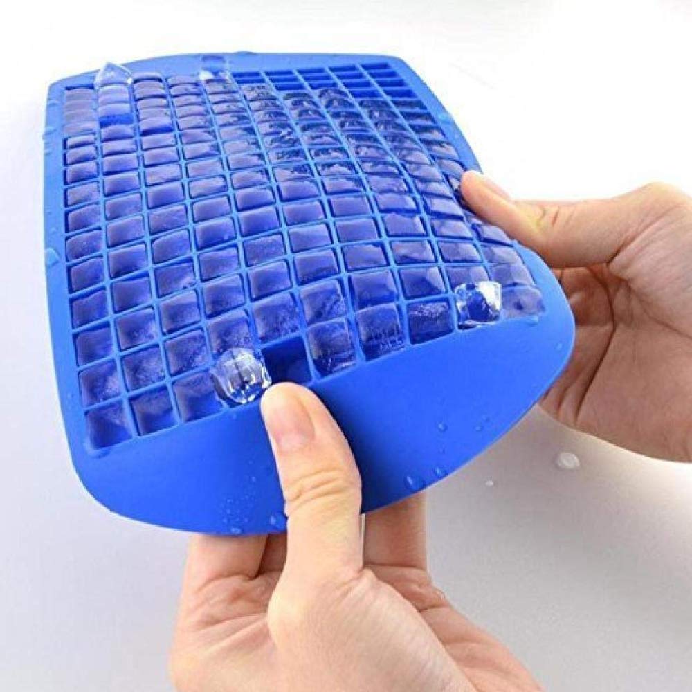 Baixikly 2-Pack Square Ice Cube Trays - 160 Mini Grids for Whiskey, Cocktails & Baby Food | Perfect for Freezer, Parties & Home Bars
