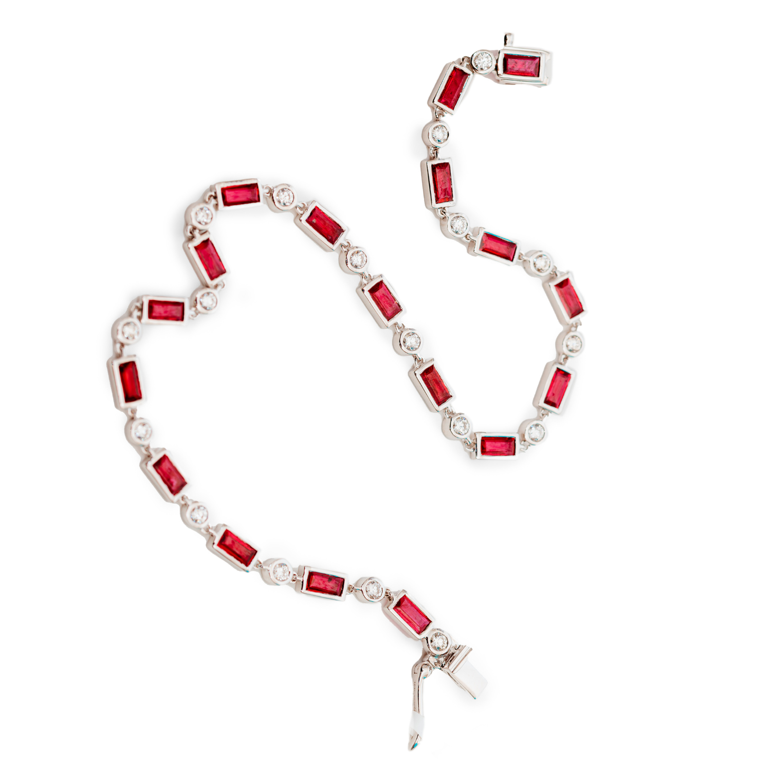 Elegant Rosie Diamond & Ruby Bracelet for Women - Perfect Gift for Anniversary, Birthday & Special Occasions
