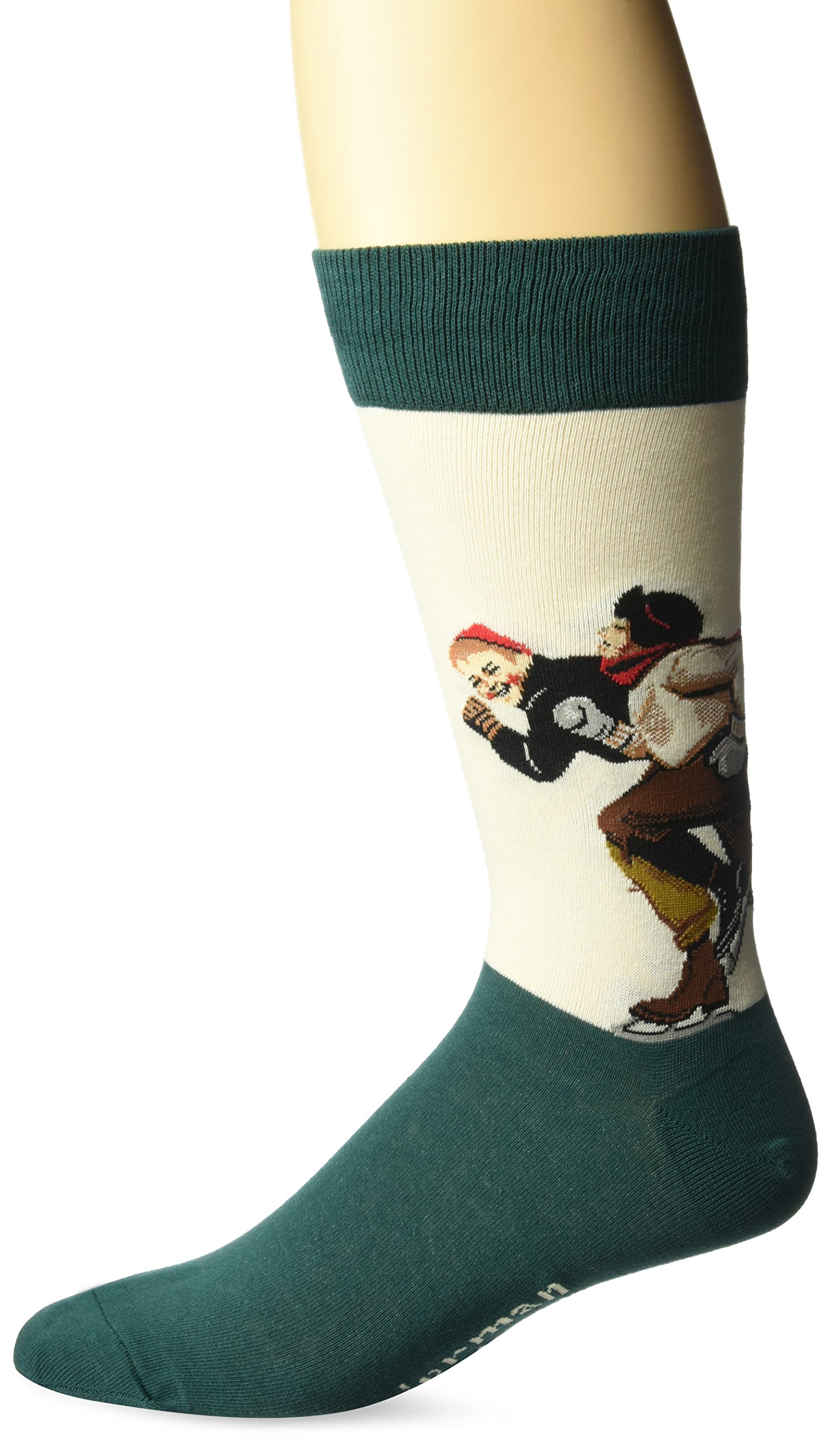 Hot Sox Men's Norman Rockwell Collection Crew Socks - Comfortable & Stylish Novelty Socks for Casual Wear, Gifts & Everyday Use