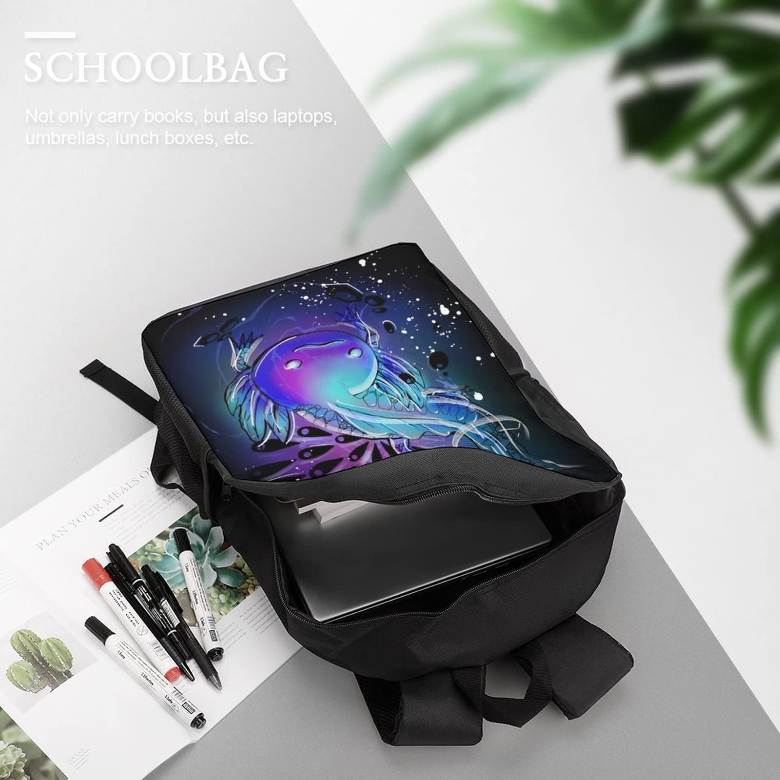Waterproof Axolotl Backpack for Boys & Girls - 17 Inch Laptop School Bookbag - Perfect for School, Travel & Outdoor Adventures