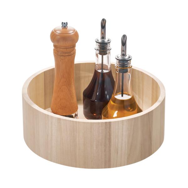 Premium Wooden Handle Trash Bin - Durable & Stylish Waste Basket for Kitchen, Bathroom, or Office Use