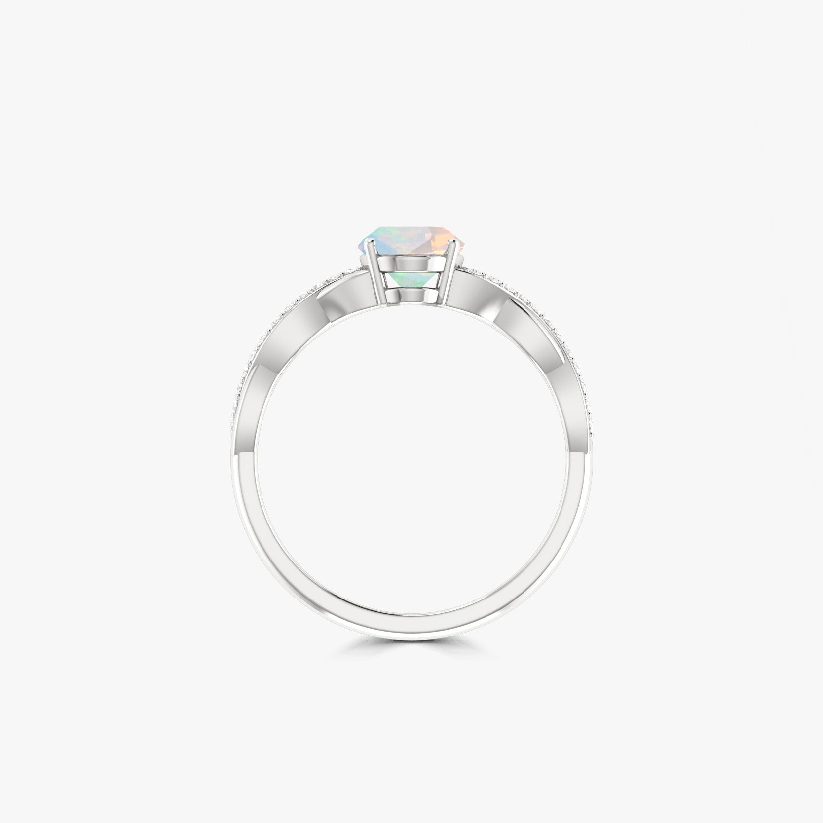 14K Gold Ethiopian White Fire Opal Wedding Ring for Women – Elegant Bridal Jewelry for Engagement, Anniversary & Special Occasions
