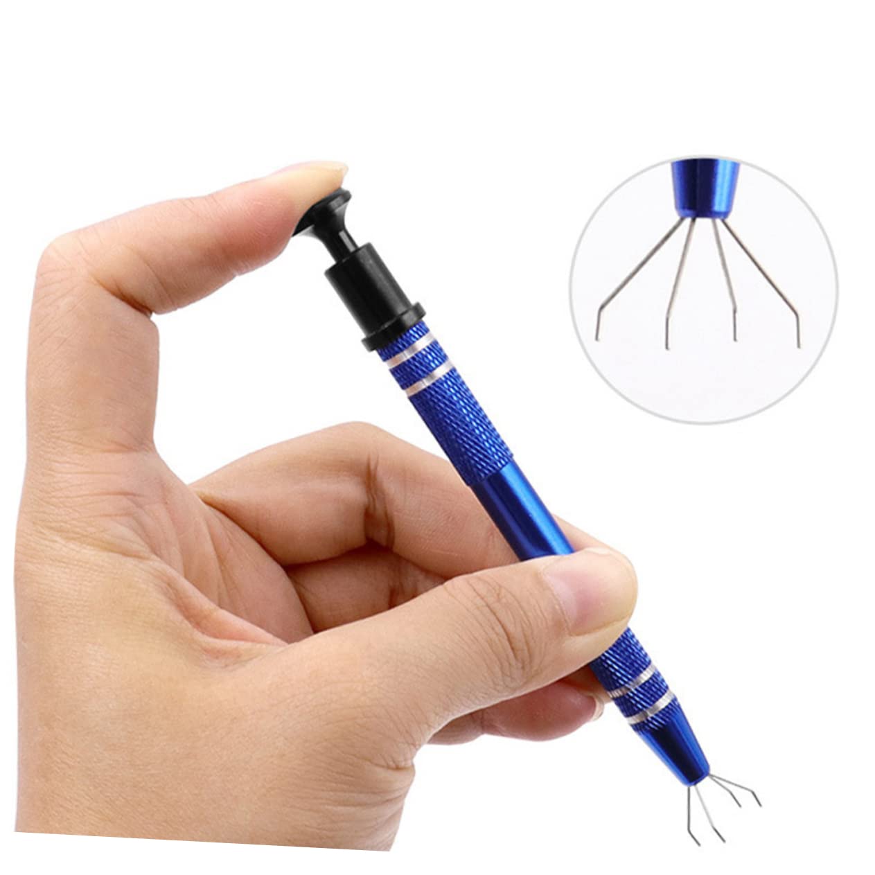 4-Jaw Pickup Tool for Electronics - IC Chip Extractor & PCB Holder for Precision Work