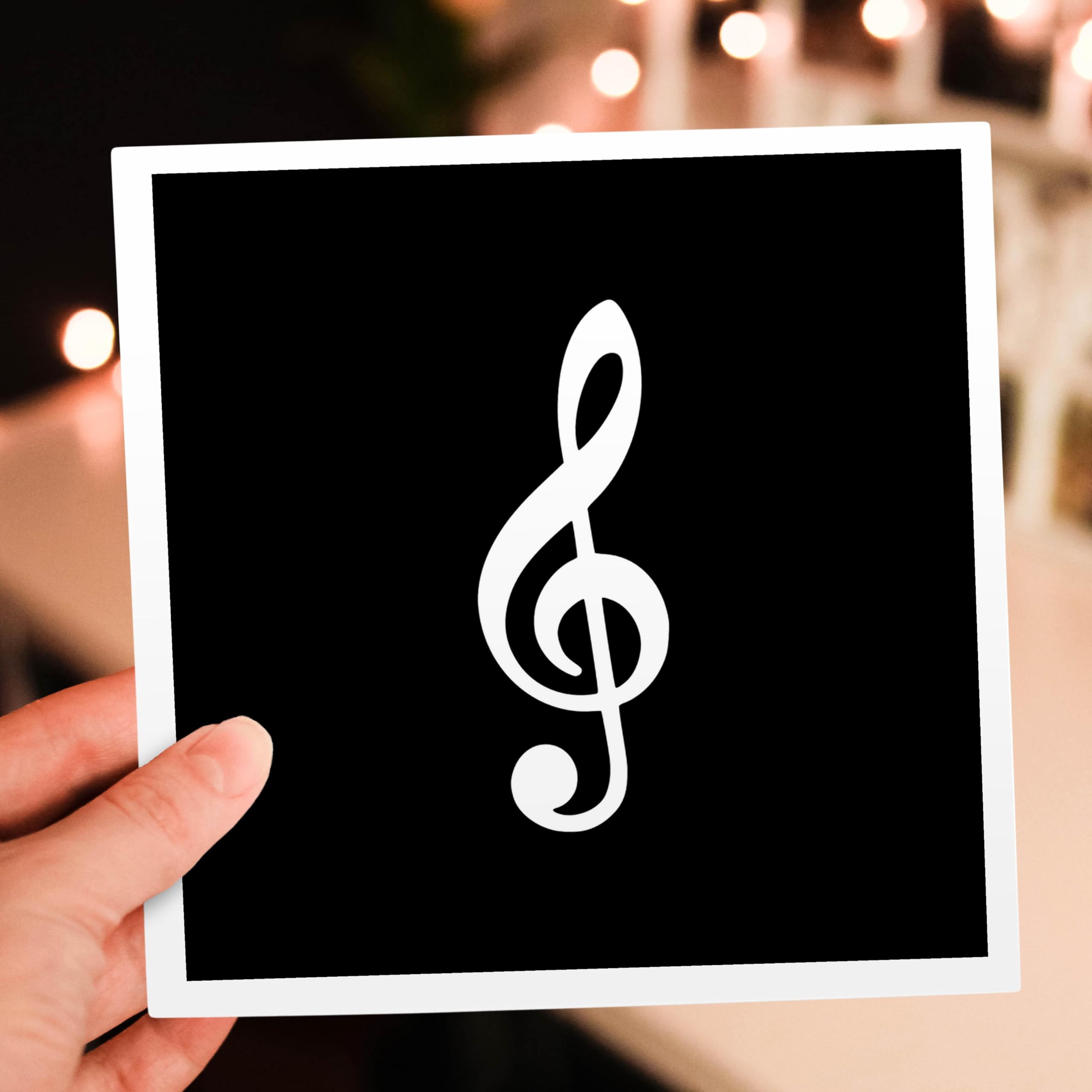Elegant Black Treble Clef Music Greeting Card | G Clef Musical Notation Card for Musicians & Music Lovers | Perfect Birthday, Christmas, Anniversary Gift | Great for Teachers, Students & Band Members | Ideal for Holiday Cards, Thank You Notes, Party Invitations & Music-Themed Events | Perfect for Concerts, Recitals, Music Classrooms & Gift Exchanges | Use for Music Festivals, Band Performances, Choir Events & Personalized Gifts
