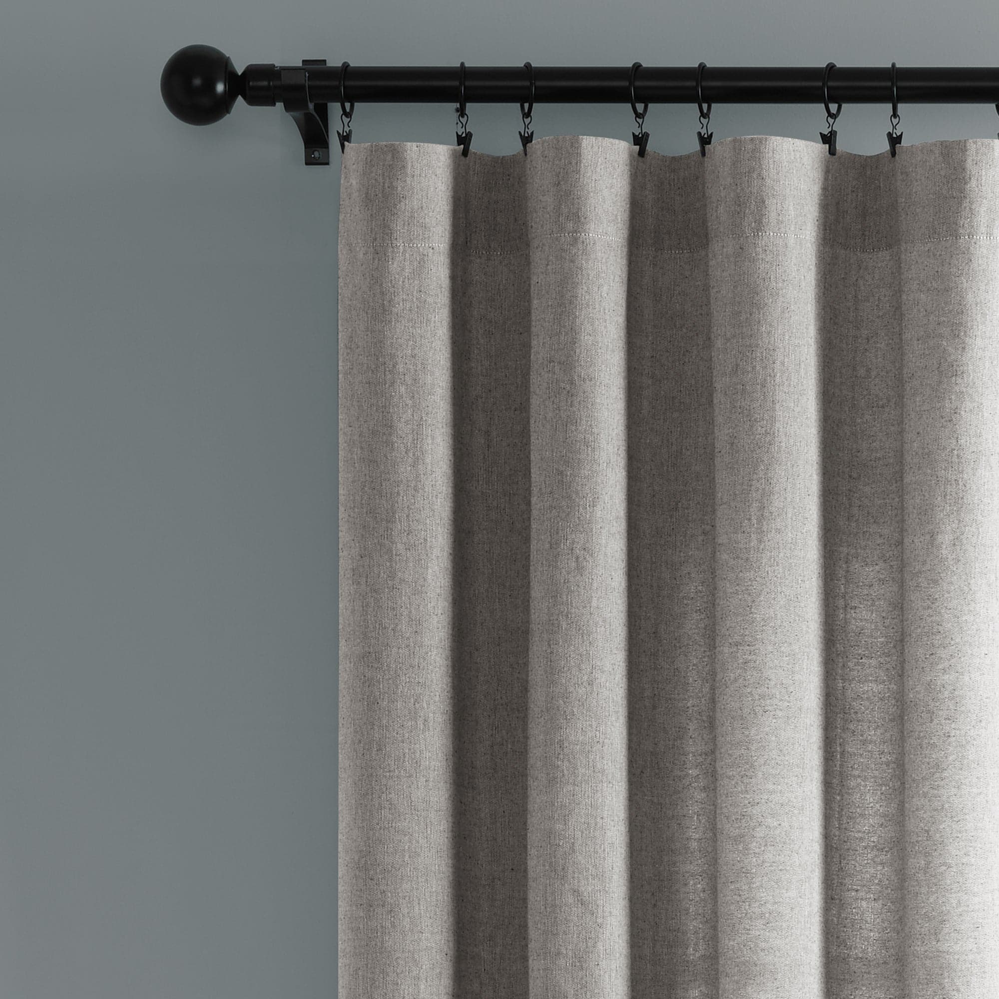 Nantucket Yarn Dyed Tassel Fringe Window Curtain Panel Set - Coastal Style Sheer Drapes for Living Room, Bedroom & Kitchen - Light Filtering & Privacy Window Treatments