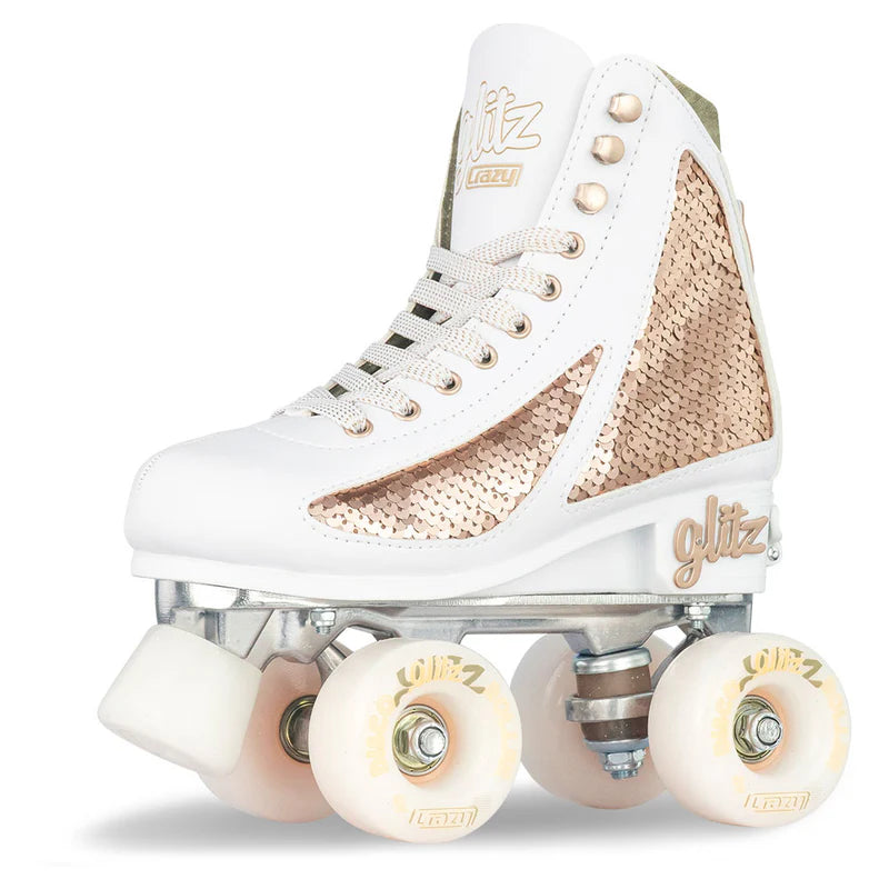GLITZ Adjustable Roller Skates for Women & Men - Comfortable Quad Roller Skates for Indoor & Outdoor Use - Perfect for Rink, Park, and Street Skating
