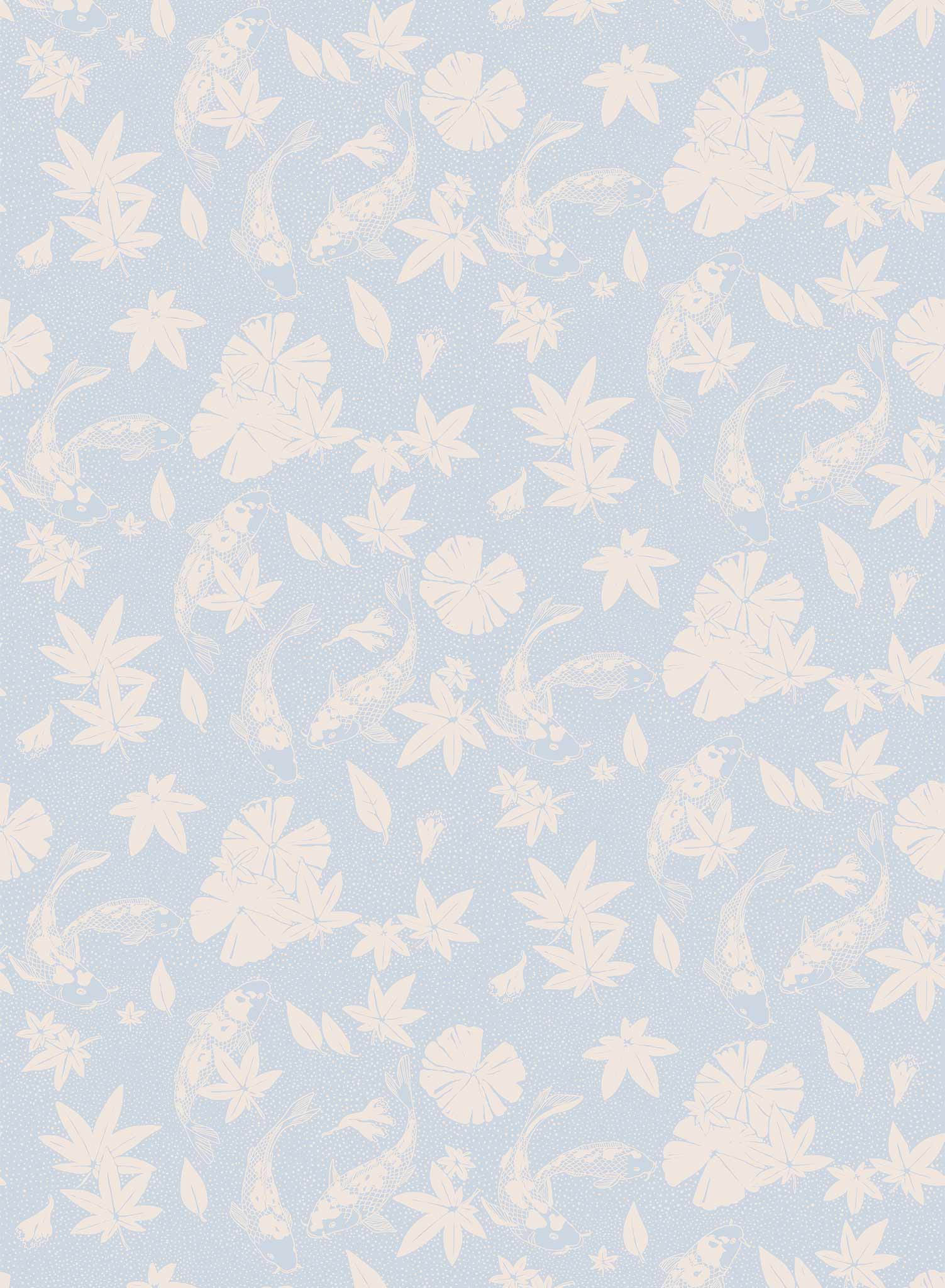 Beautiful Koi Fish Pond Wallpaper - High-Quality Waterproof & Peel-and-Stick for Home, Office, or Bathroom Decor