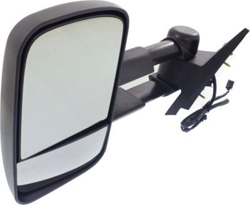 Heated Towing Mirror for Chevrolet Silverado & GMC Sierra - Driver Side, Black | CPP Replacement Part | Enhanced Visibility for Towing & Night Driving