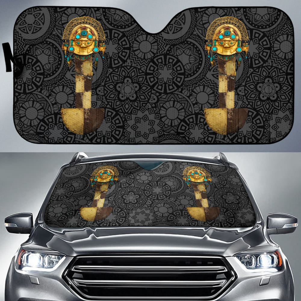 Premium Inca Tumi Custom Car Sun Shade for Windshield - UV Protection & Heat Blocking - Perfect for Summer, Road Trips & Parking