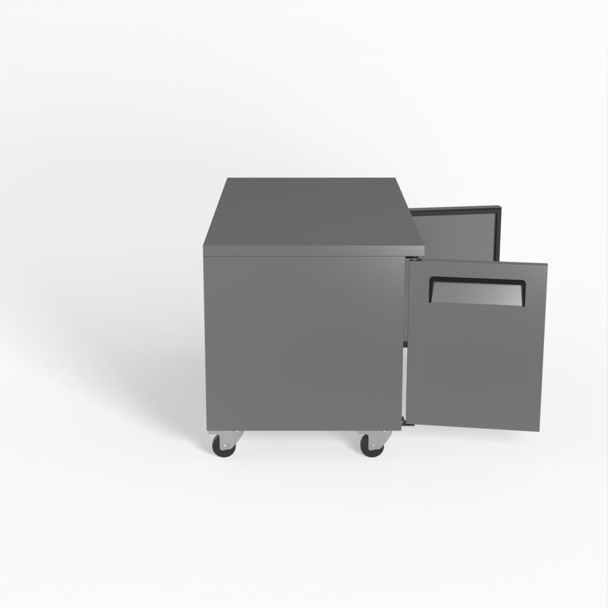 Commercial Under Counter Refrigerator - 2 Door Stainless Steel Worktop Fridge, 800mm Depth - Ideal for Restaurants, Cafes, and Commercial Kitchens