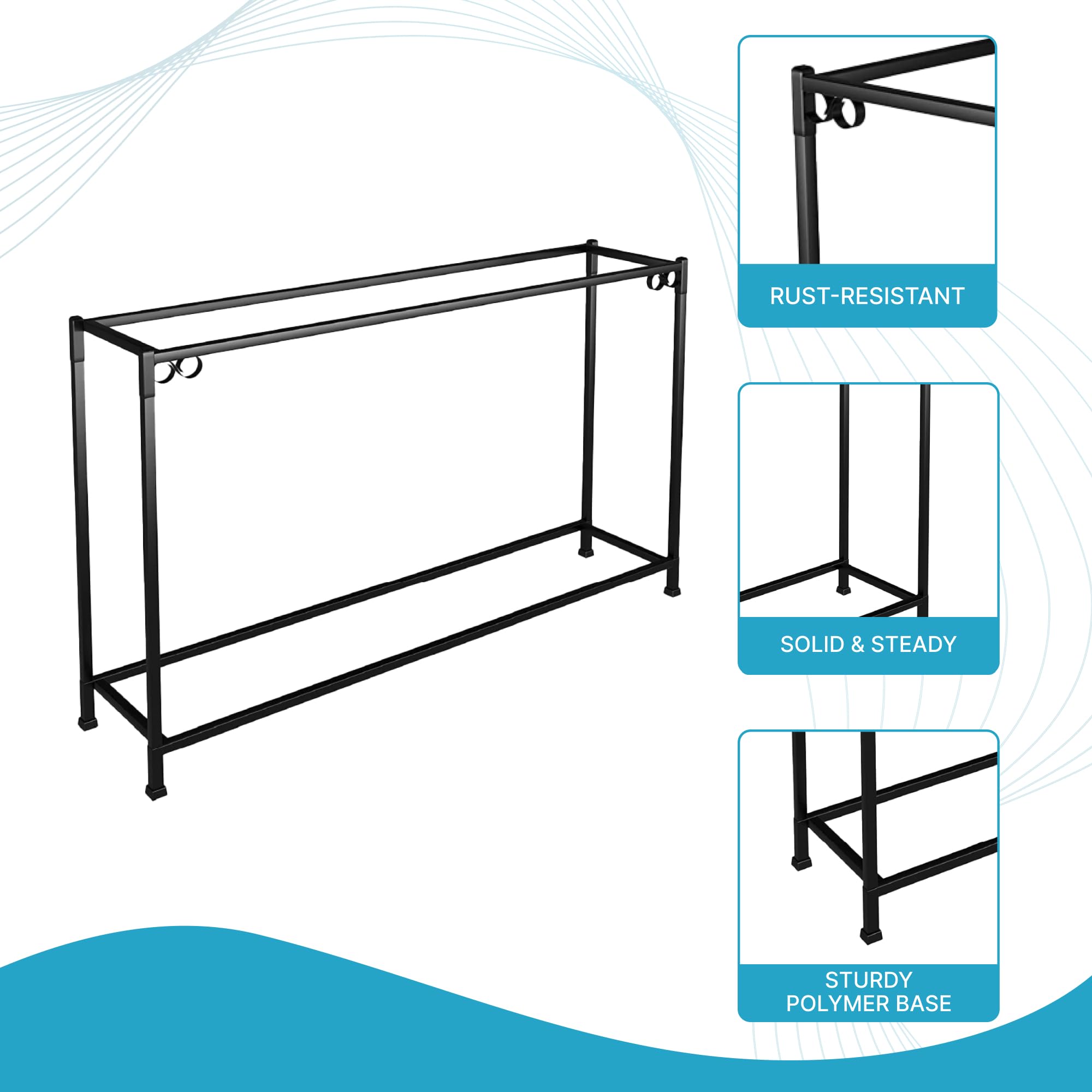 TitanEze 55 Gallon Double Aquarium Stand for Fish Tanks & Bird Cages - Heavy Duty 50.5