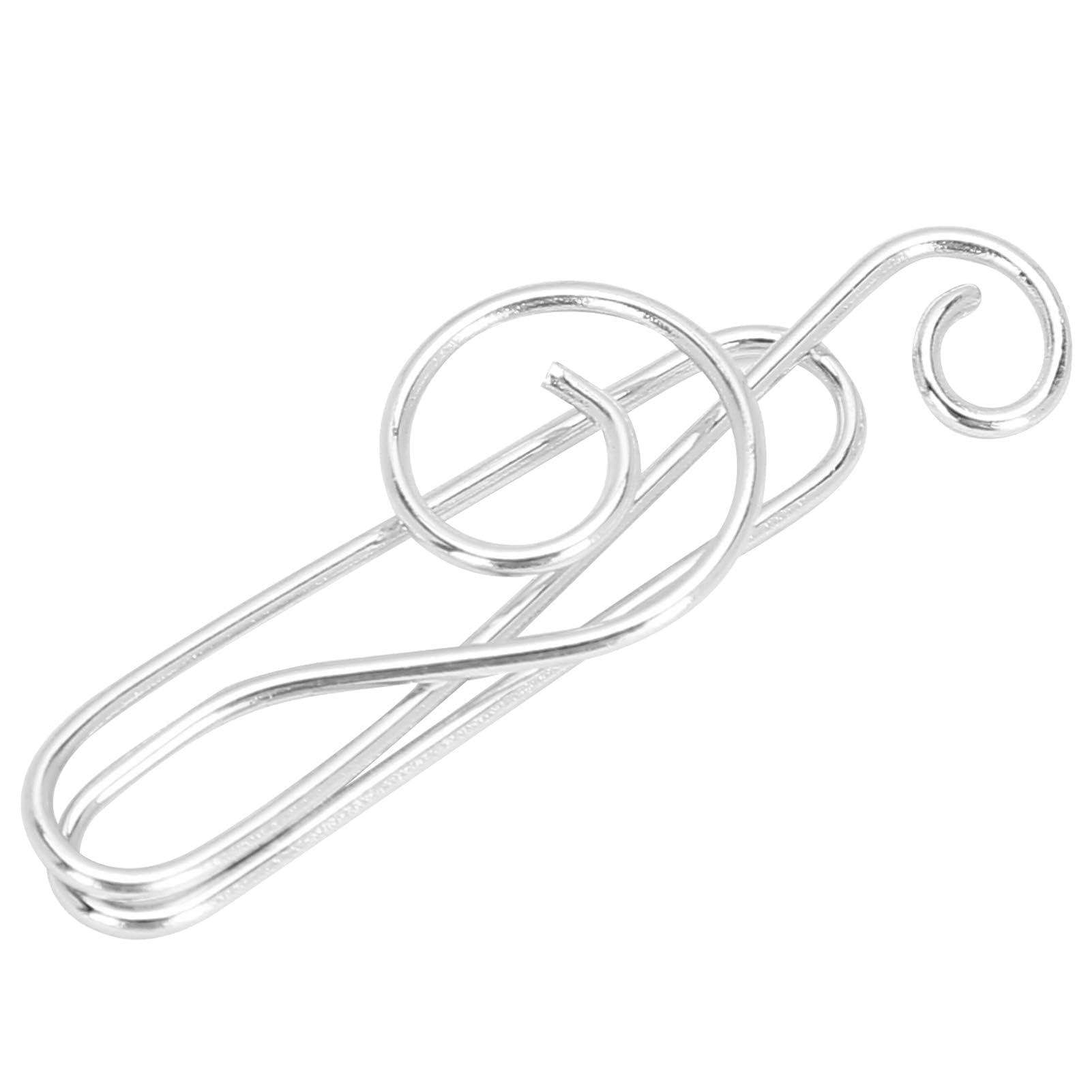 20Pcs Musical Note Paper Clips - Silver Metal Music Themed Office Clips, Creative Cute Stationery Clamps for School, Office & Home Use - Perfect for Organizing Documents, Scrapbooking & Gift Wrapping