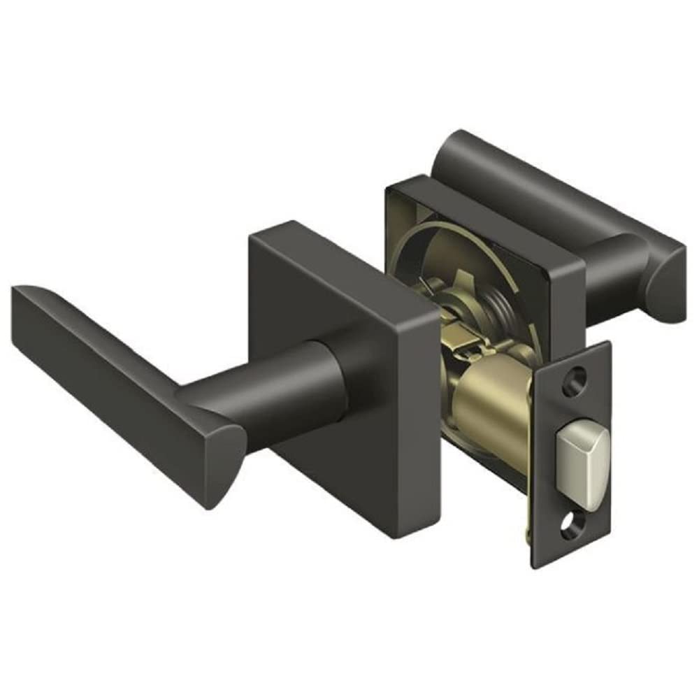 Deltana ZLLS3U10B Livingston Passage Door Lever - Oil Rubbed Bronze Finish | Interior Door Handle for Bedroom, Bathroom & Closet | Smooth Operation & Durable Construction