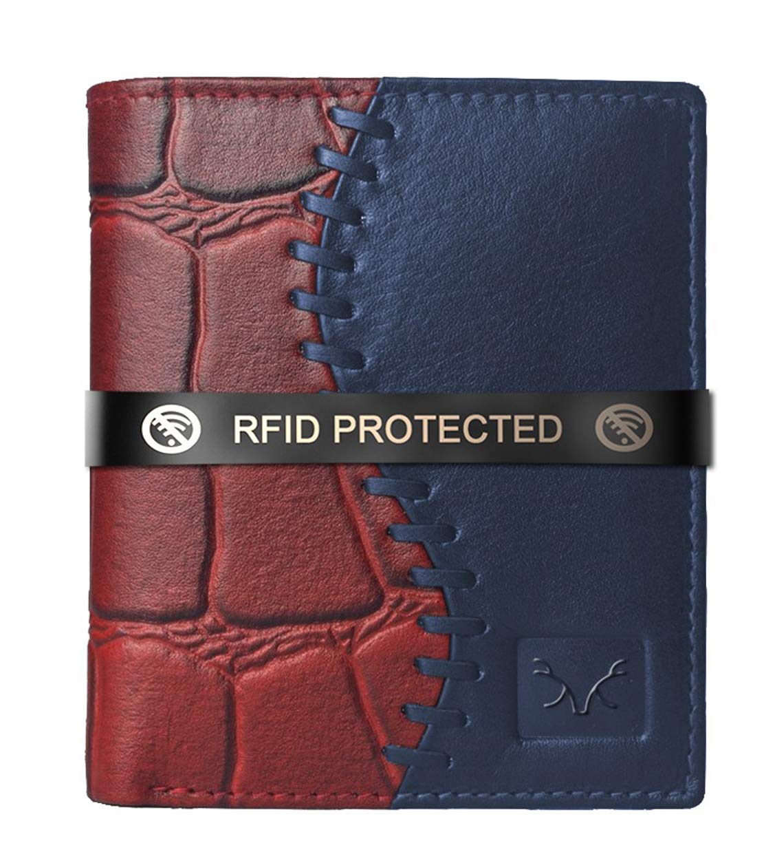 Premium RFID Blocking Genuine Leather Wallet for Men - Stylish Maroon Bifold Design - Perfect for Everyday Carry, Travel & Business Use