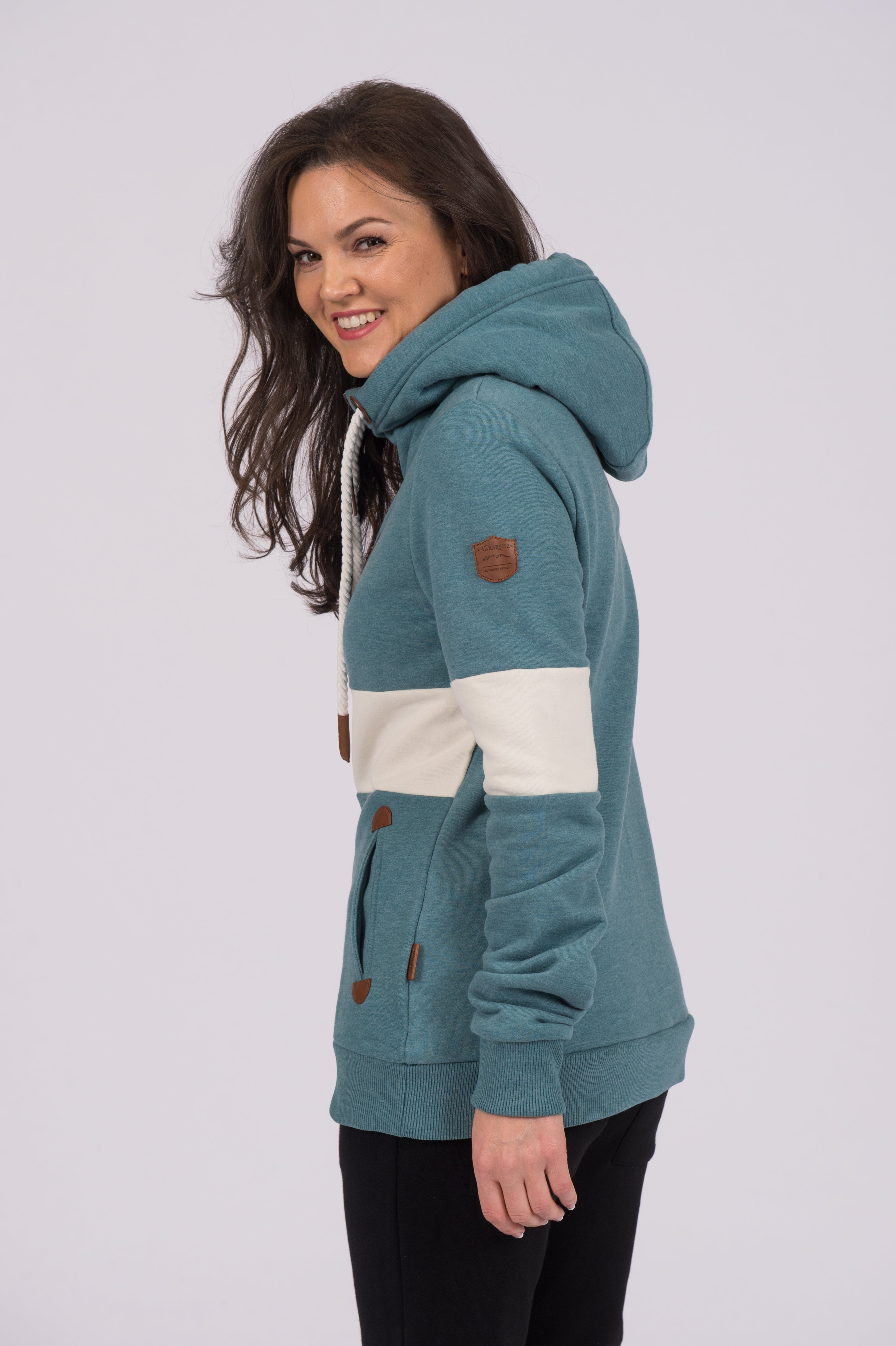 Delia Stormy Teal Hoodie for Women - Cozy Pullover Sweatshirt with Kangaroo Pocket | Perfect for Casual Wear, Outdoor Activities & Lounge