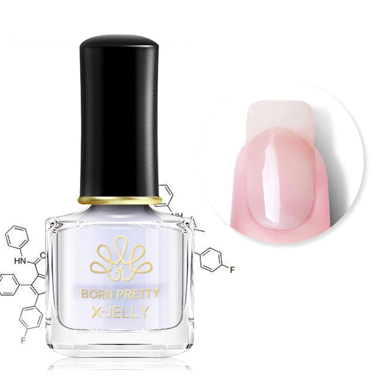 X Jelly 3-in-1 Base Top Coat Nail Treatment - Strengthen, Protect & Shine for Manicures & Pedicures at Home or Salon