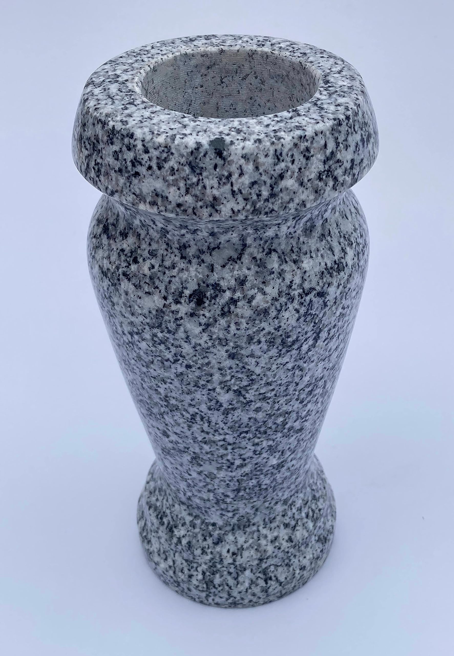 Polished Gray Granite Vase 4