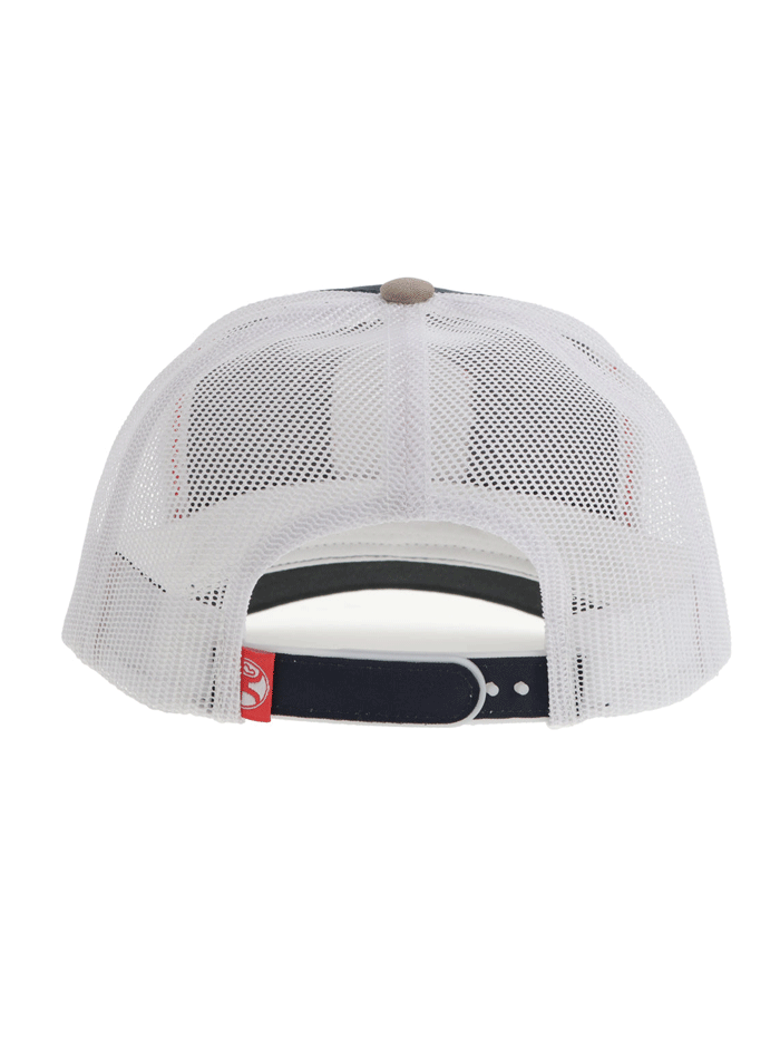 Hooey 2444T NVWH CHEYENNE Mid Profile Trucker Hat - Navy & White Adjustable Snapback Cap for Men & Women - Perfect for Outdoor Activities, Fishing, Hiking and Casual Wear