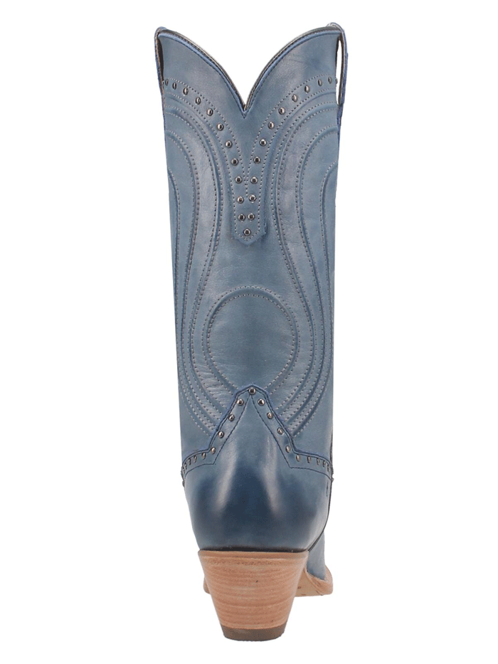 Dan Post DP4277 Women's Donnah Leather Boots in Blue - Stylish & Comfortable Cowboy Boots for Western Fashion, Riding & Outdoor Activities