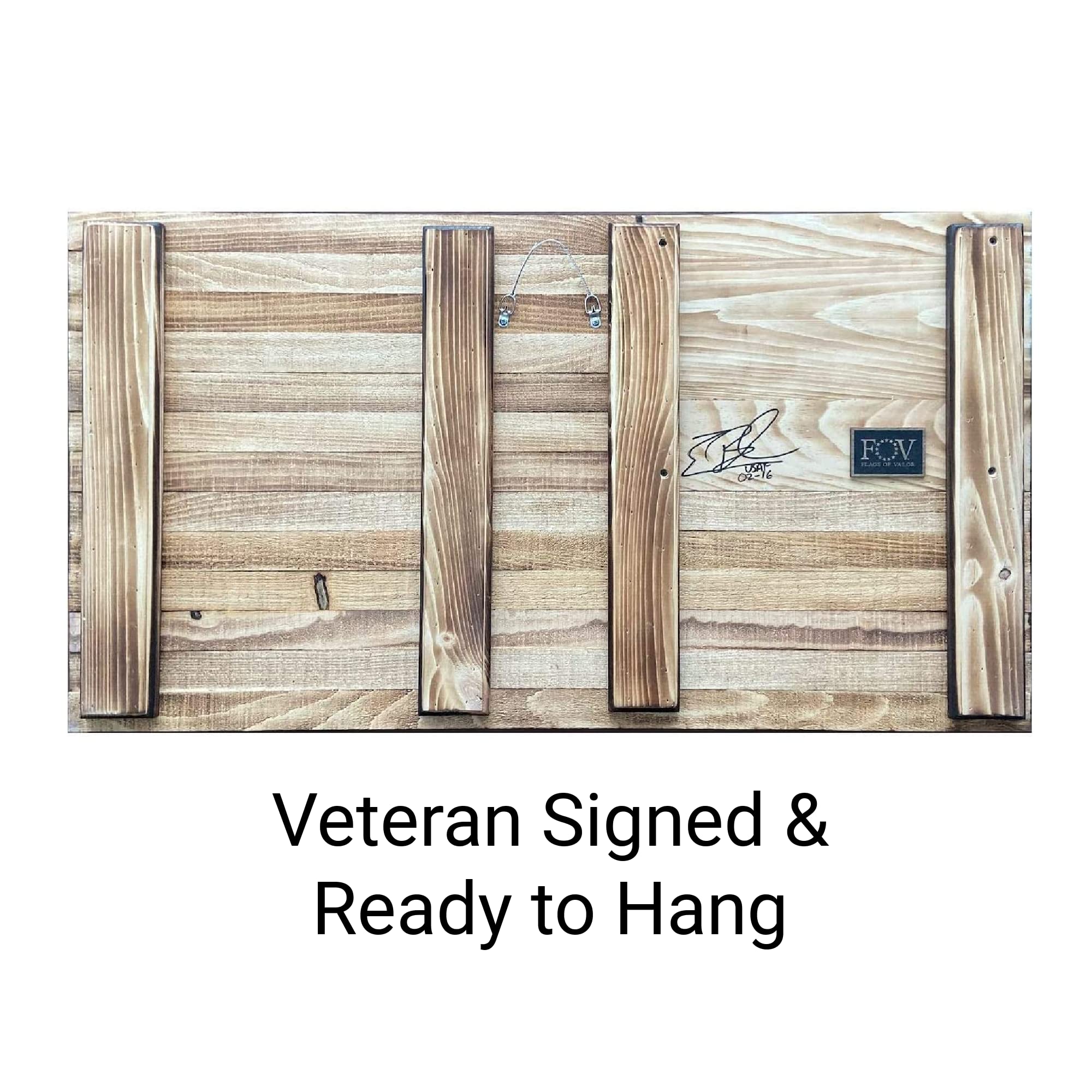 Flags of Valor Liberty Series Wooden American Flag - Handcrafted Patriotic Wall Art, US Flag Decor Made in USA by Veterans | Perfect for Man Cave, Office, or Home Decor - Ready to Hang (10