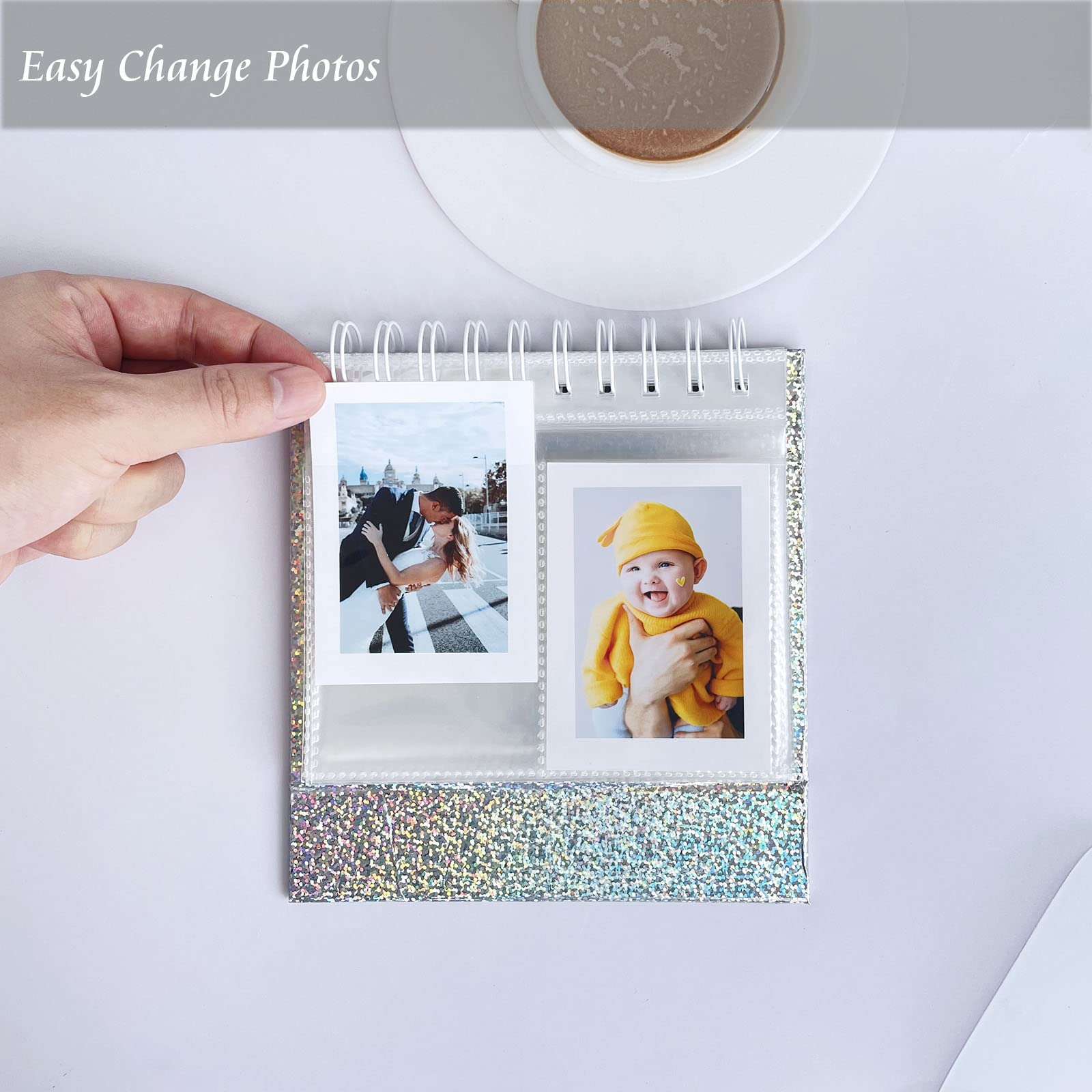68-Pocket Polaroid Flip Book Album - Instax Mini Photo Display & Kpop Photocard Holder - 3 Inch Desk Calendar for Fujifilm Instax Mini Series (Perfect for Scrapbooking, Memory Keeping & Gift Giving)