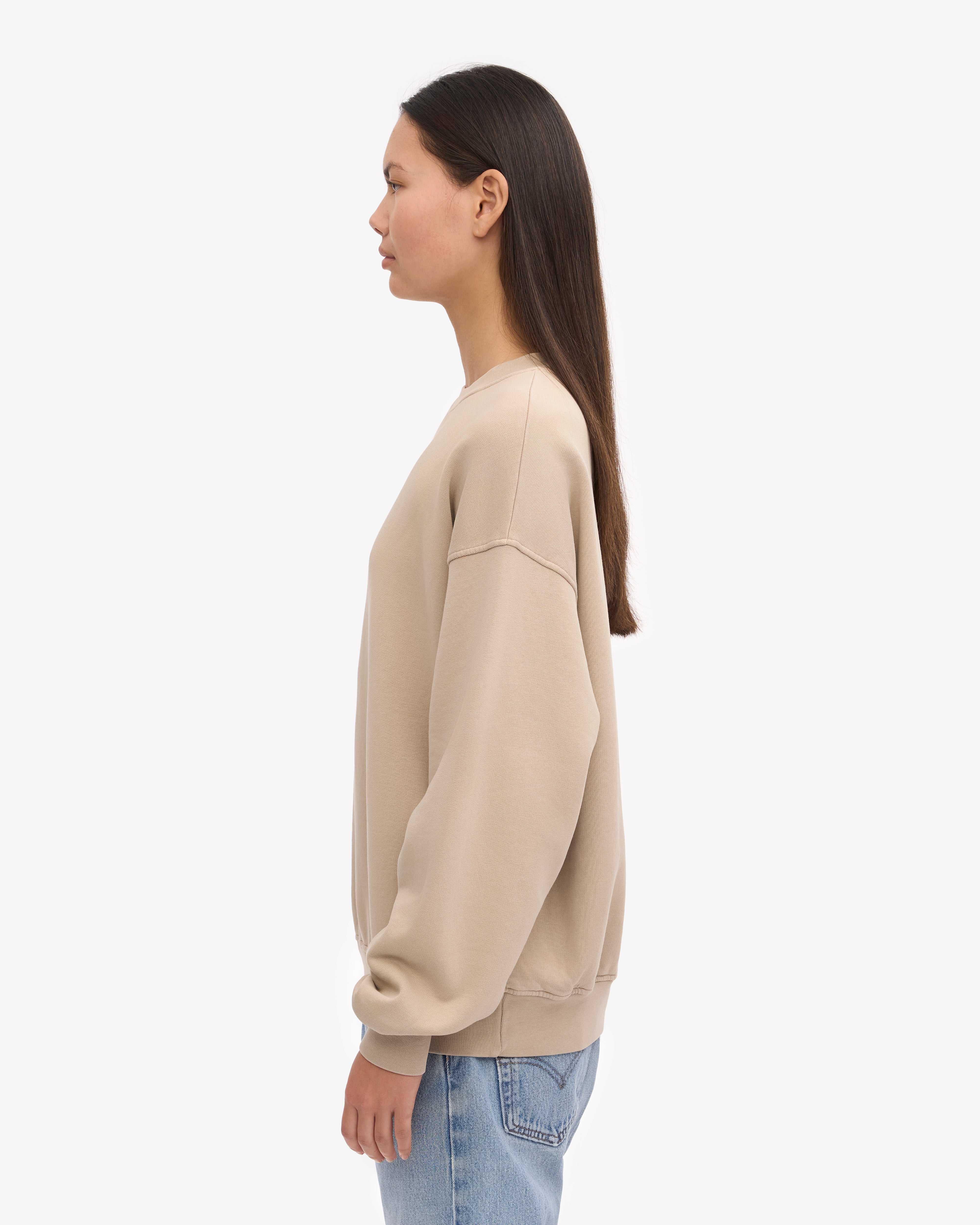 Organic Oversized Crewneck Sweatshirt - Oyster Grey - Soft & Comfortable Unisex Pullover for Casual Wear, Loungewear & Street Style