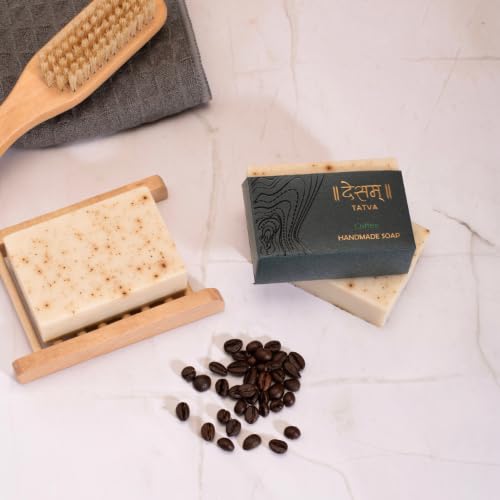 Organic Coffee Scrub Bar by Desam Organics - Exfoliating & Moisturizing Body Scrub for Smooth Skin - Perfect for Shower, Spa & Self-Care Routine