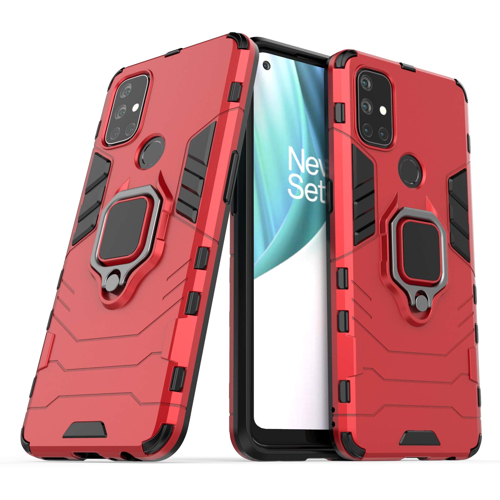 OnePlus Nord N10 Phone Case with 360° Rotating Ring Stand for Secure Grip & Hands-Free Viewing