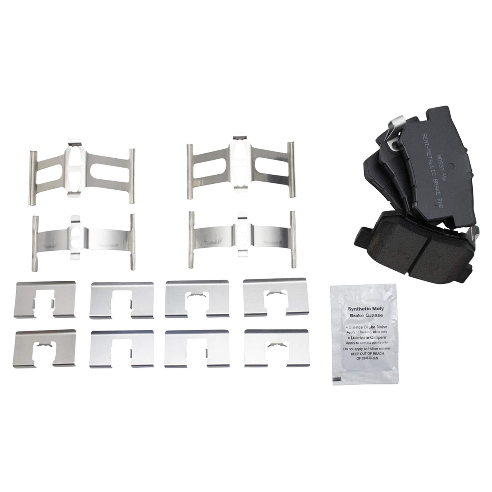 TRQ Rear Performance Brake Pad and Rotor Kit - Semi-Metallic Solid Premium G-Coated - Compatible with 1998-2002 Honda Accord - Perfect for Daily Driving, Highway Cruising, and Performance Upgrades