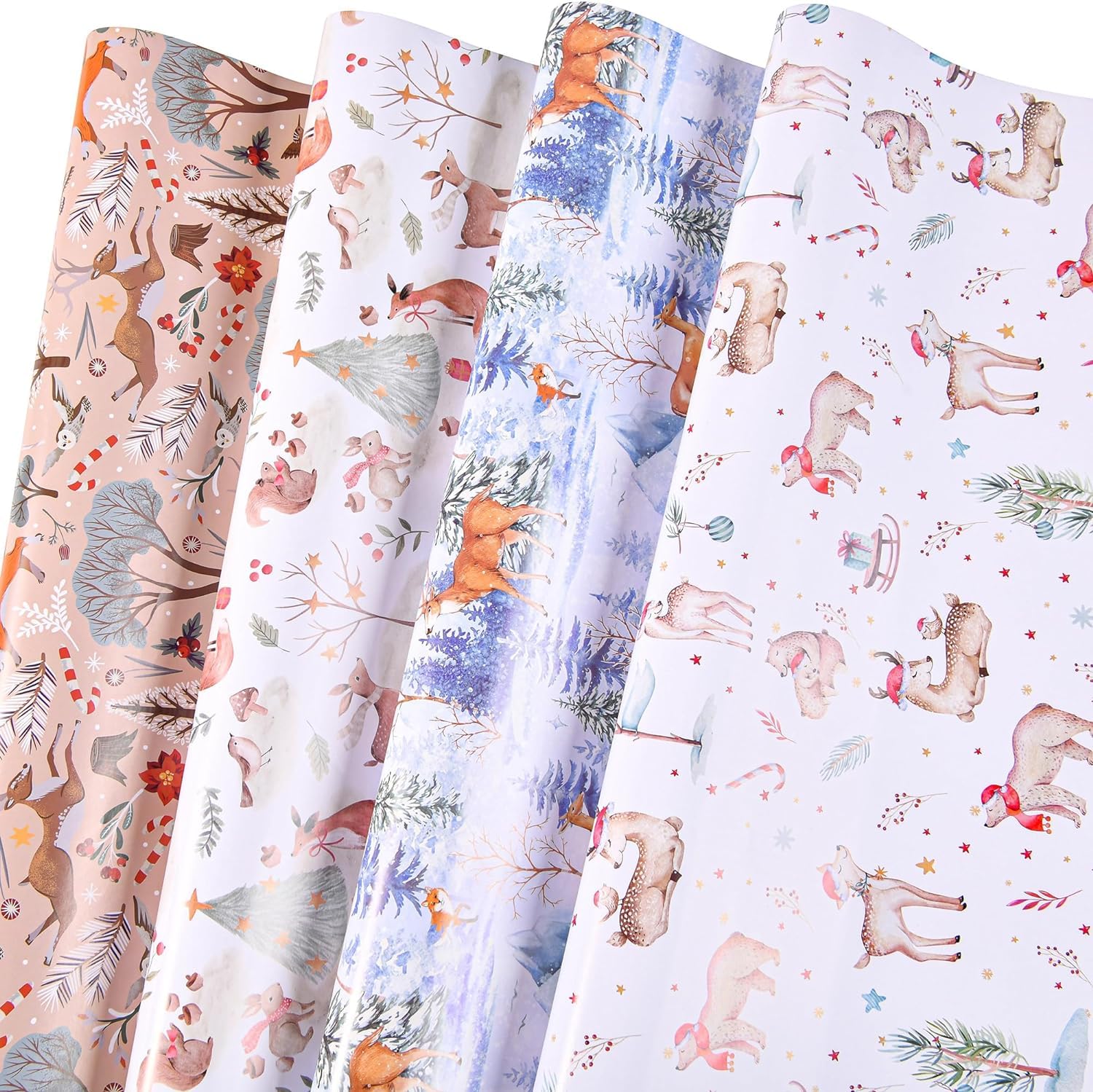 Floral Gift Wrapping Paper with Ribbons - 10 Sheets Multicolor Present Wrapping Paper for Birthdays, Baby Showers, Weddings & Holidays | Perfect for Gift Bags, Boxes & DIY Crafts