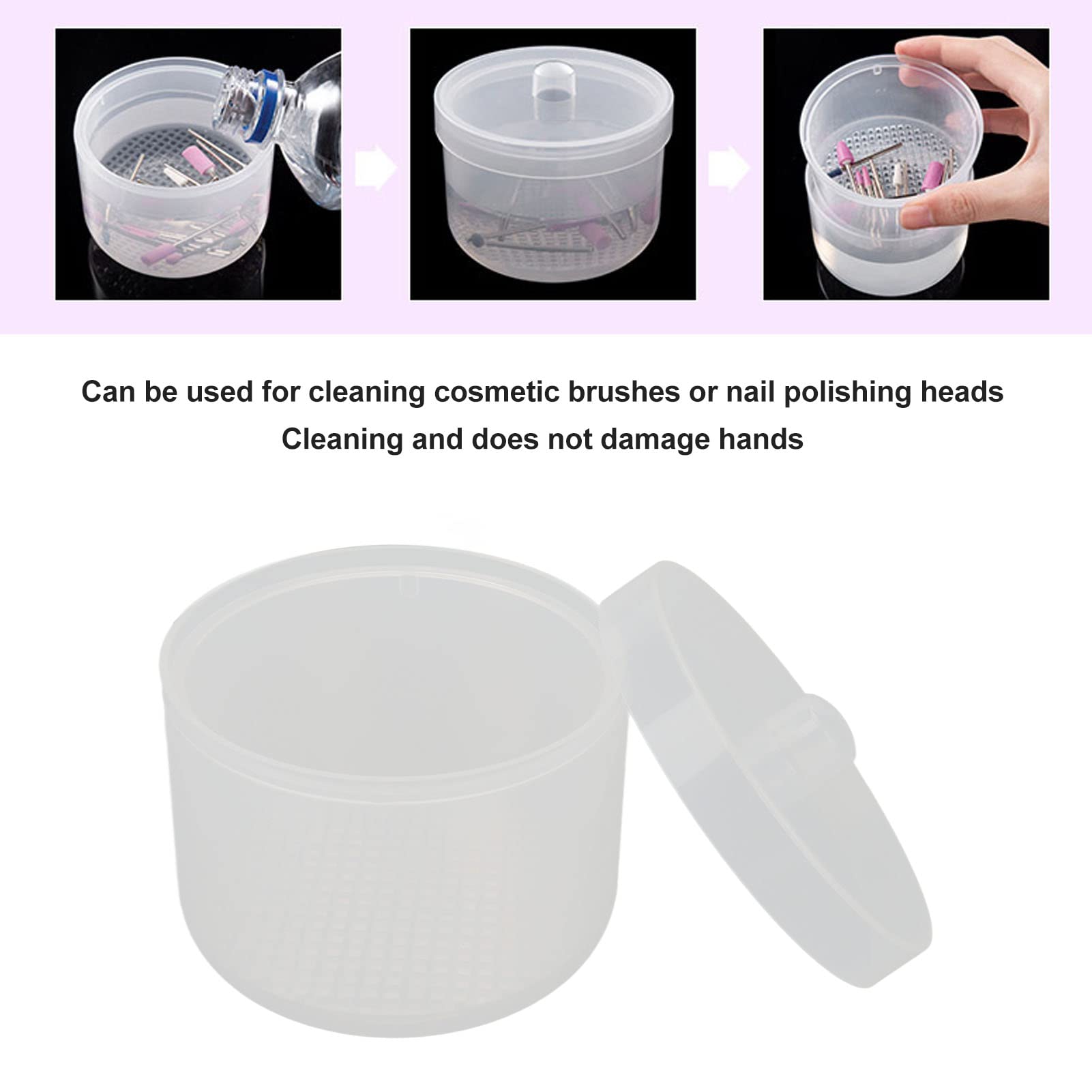 Professional Nail Sterilizer Box with Strainer - UV Sanitizer for Nail Tools, Brushes & Grinding Heads | Portable Storage & Organizer Case for Nail Salon, Home & Travel Use