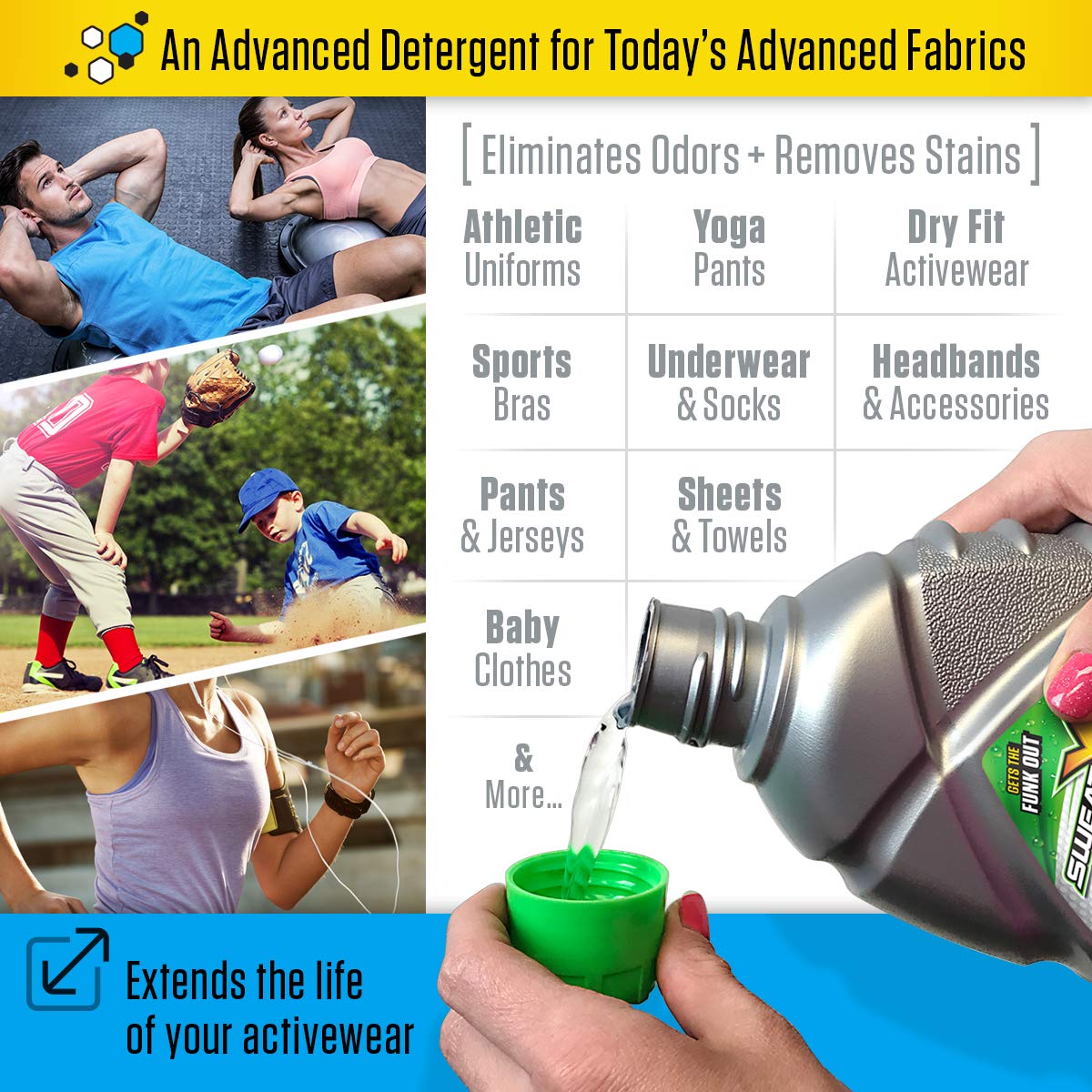 Sweat X Sport Extreme Laundry Detergent - 5 Gallon Refill Kit with Eco-Friendly Reusable Bottle | Heavy-Duty Odor Removal for Gym Clothes, Workout Gear & Athletic Wear | Ideal for Sports Teams, Fitness Enthusiasts & Active Lifestyles