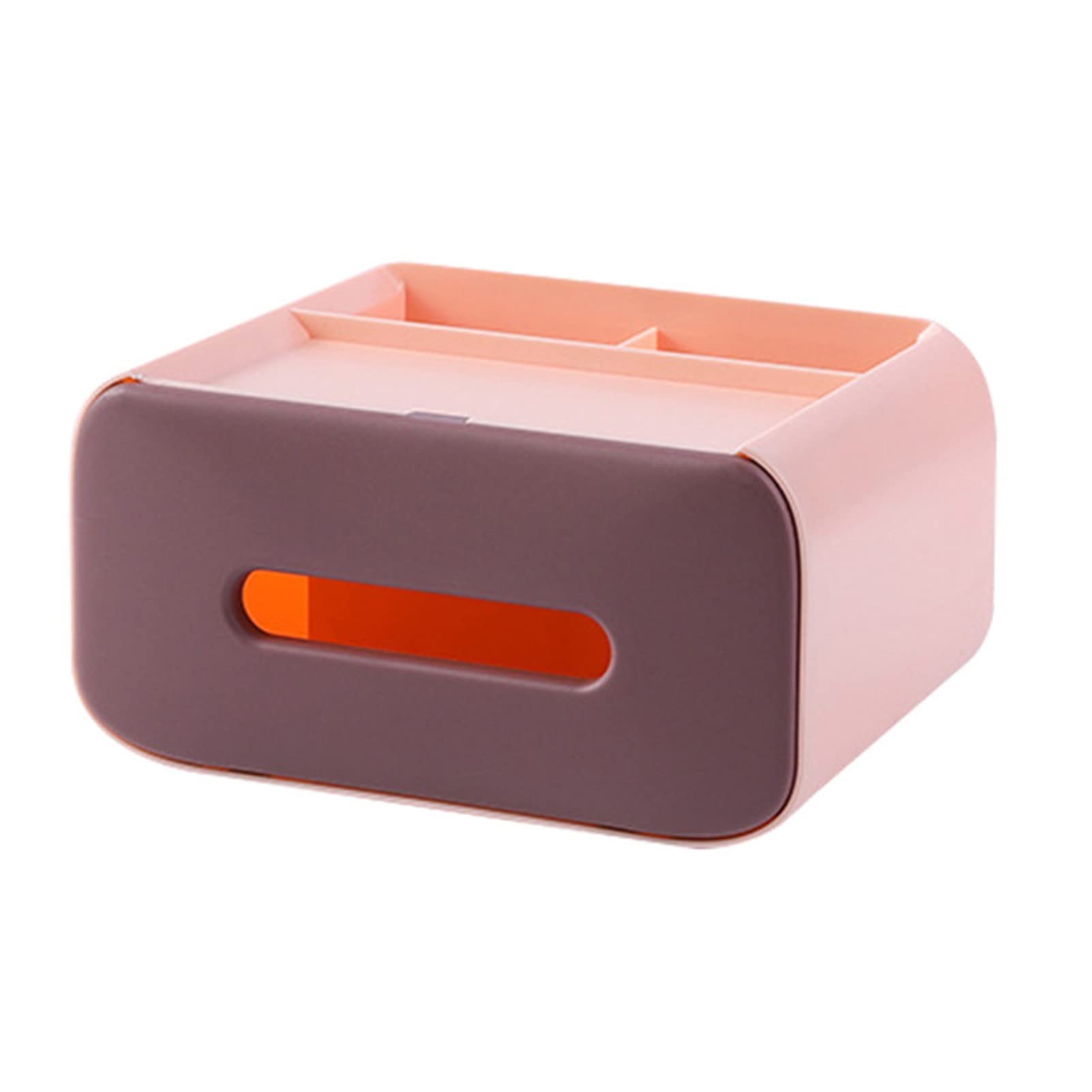 Unizhouxi Pink Tissue Box Cover - Stylish Desktop Napkin Holder for Home & Restaurant Use - Perfect for Living Room, Kitchen, and Office Organization