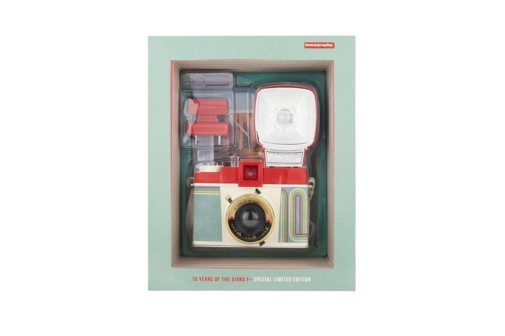 Diana F+ Medium Format Camera with Flash - Retro Film Camera for Creative Photography, Perfect for Travel, Street & Portrait Shots - Celebrating 10 Years of Diana Legacy