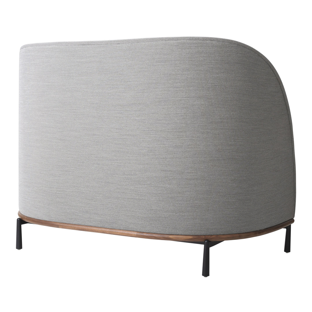 Arc Highback Love Seat - Modern Accent Chair for Living Room, Bedroom, or Office - Comfortable Upholstered Lounge Chair with High Back Support