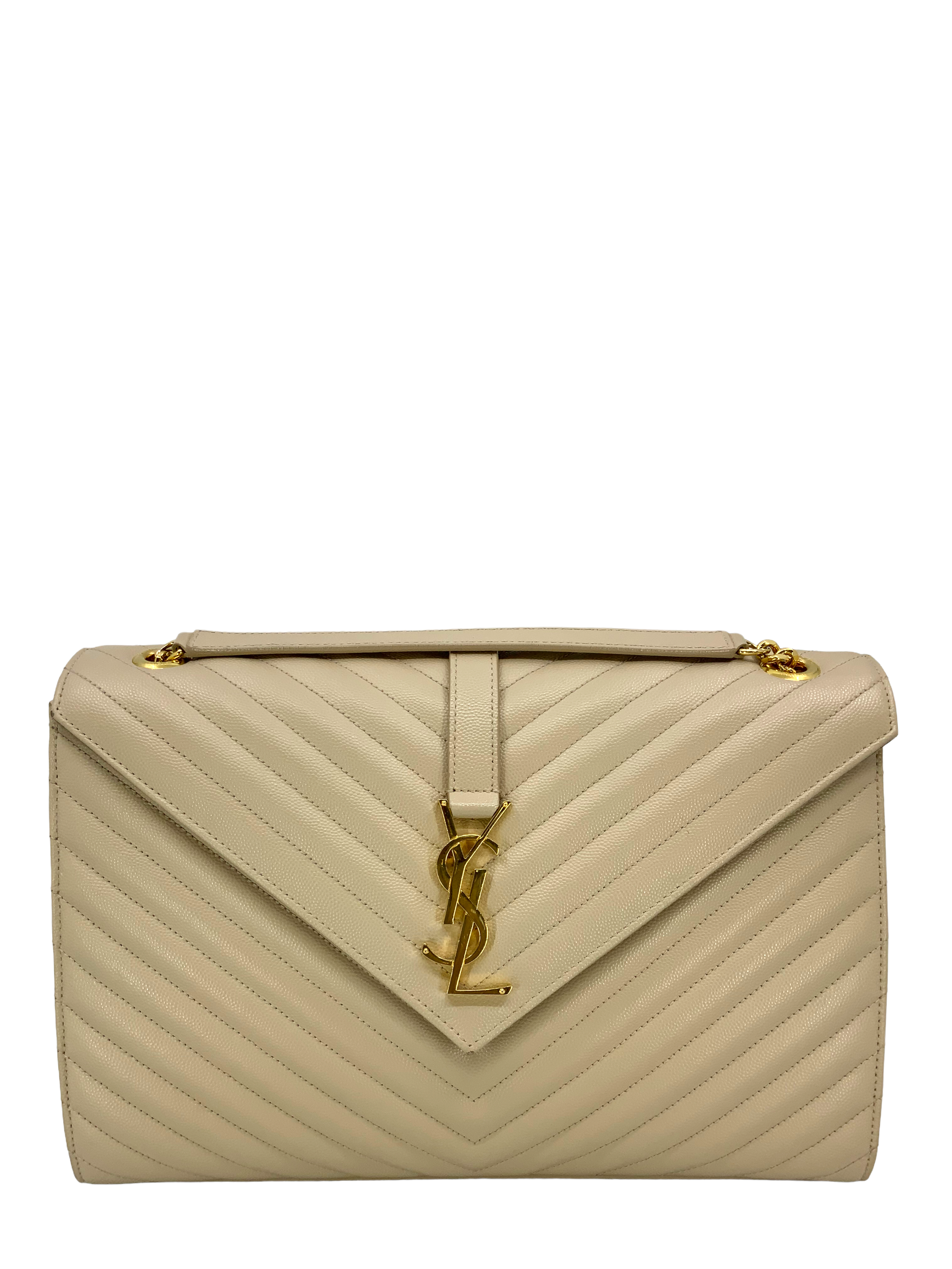 Saint Laurent Matelassé Large Monogram Envelope Flap Bag - Luxury Designer Crossbody Purse for Women, Perfect for Evening Parties & Date Nights