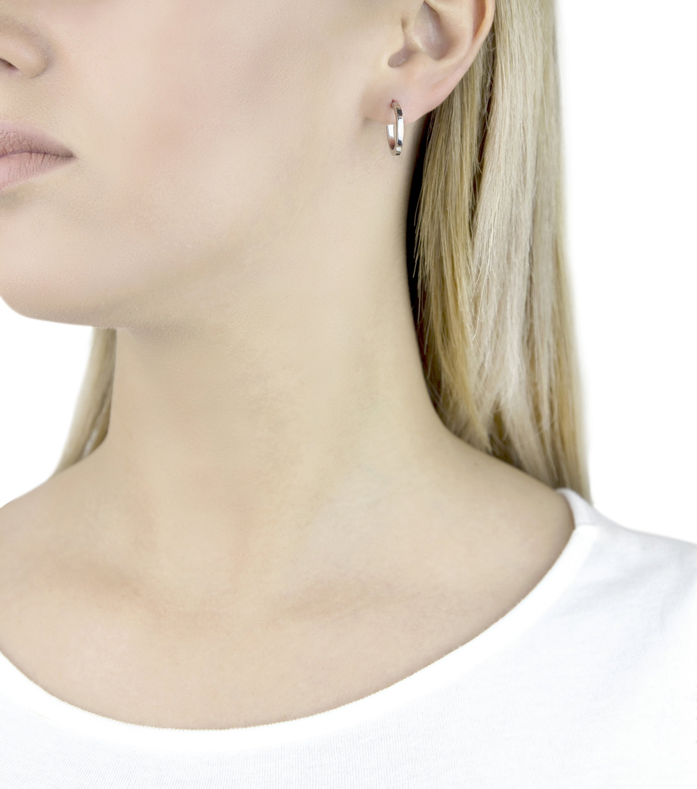 Carissima 9ct White Gold Creole Hoop Earrings for Women - Elegant & Timeless Jewelry for Parties, Weddings & Everyday Wear