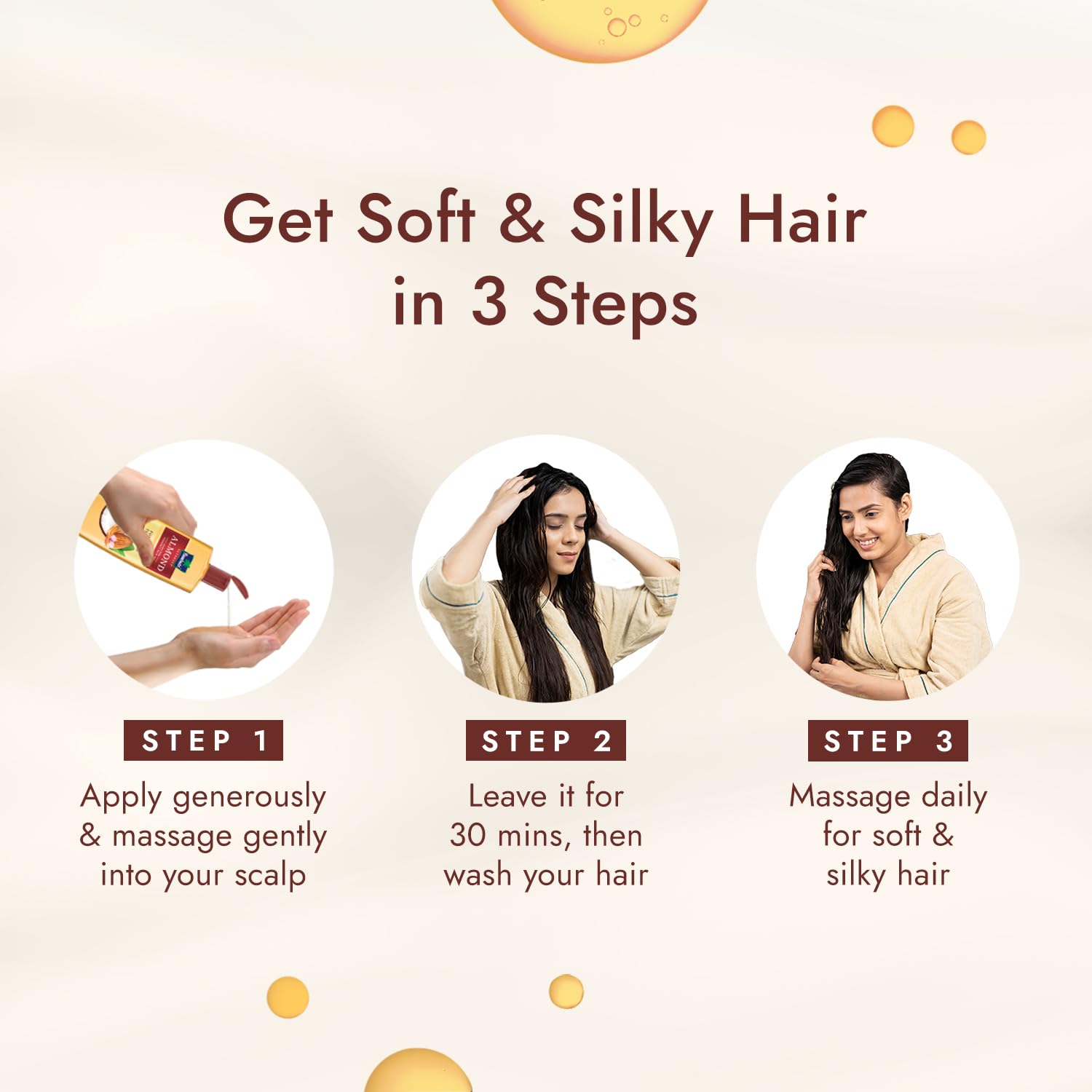 **Parachute Advanced Almond Enriched Coconut Hair Oil with Vitamin E 300ml – Nourishes, Softens & Strengthens Hair | Reduces Hair Fall & Promotes Growth | Non-Sticky, Dermatologist-Tested Formula for Men & Women | Ideal for Daily Hair Care, Scalp Massage & Frizz Control**