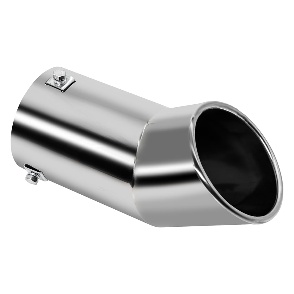 Stainless Steel Exhaust Tips for Cars - 2.75 to 3 Inch Universal Fit - Silver Tail Pipe Upgrade for Enhanced Vehicle Appearance - Perfect for Car Modifications & Performance Enhancement