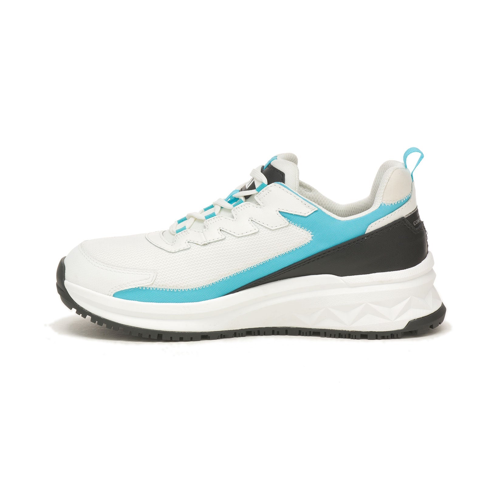 **Streamline Runner Women’s Composite Toe Work Shoes - Lightweight Safety Shoes for Women, White & Blue - Perfect for Construction, Warehouse & Industrial Work**