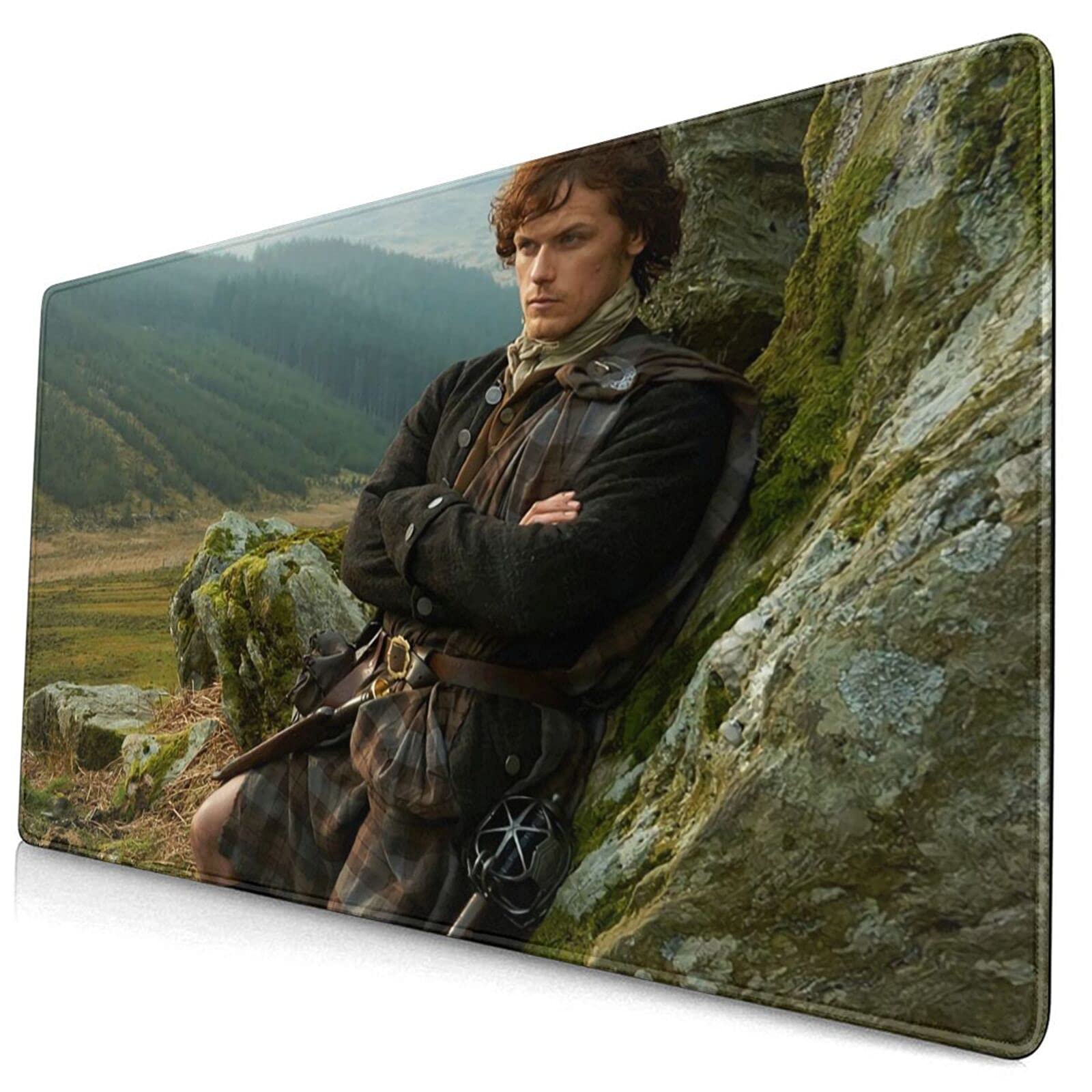 Outlanders Jamie Fraser XXL Gaming Mouse Pad - Extra Large Non-Slip Rubber Base Mouse Mat for Computer Keyboard & Desk - Perfect for Home Office, Gaming & Work | Durable Surface for PC, Laptop & Workspace