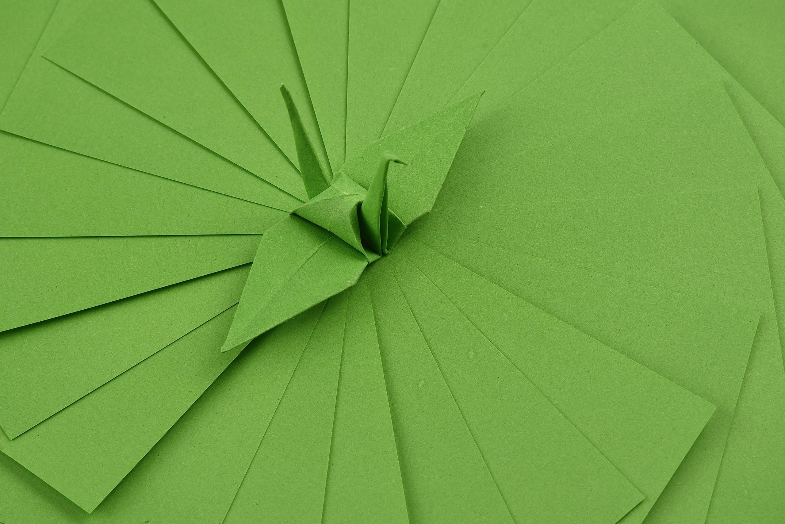 100-Piece Double-Sided Origami Paper Set - 3x3 Inches Square, Easy Fold for DIY Crafts, Cranes, Scrapbooking (Kelly Green) - Perfect for Kids' Art Projects, Classroom Activities & Gift Wrapping